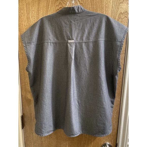 FIGS Rafaela Scrub Top V-Neck Graphite Grey Sleeveless M WXXSW1003 PO#1273 - Picture 2 of 15